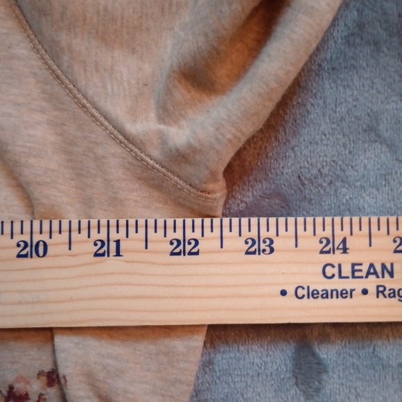 Susan Graver Weekend Jacket Coat Oatmeal French Terry Embellished Printed Size L - Picture 5 of 16